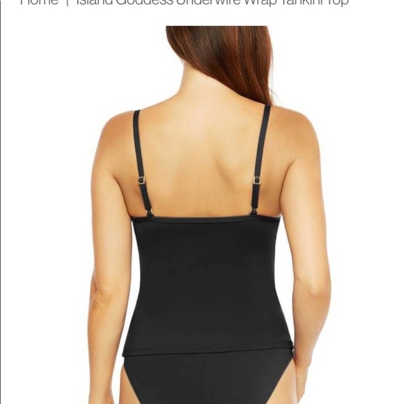 NWOT La Blanca Underwire Wrap Tankini Top SZ 6 - Picture 2 of 4